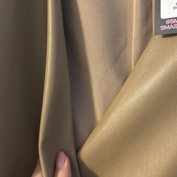 NWT gorgeous soft Margot vegan leather midi wrap dress - Picture 4 of 4